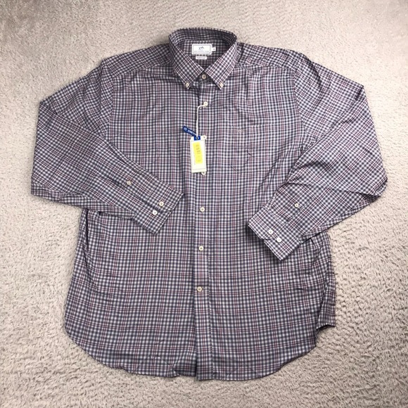 Southern Tide Other - Southern Tide Stretch Sport Shirt Mens XL Classic Fit Blue Plaid Performance NEW